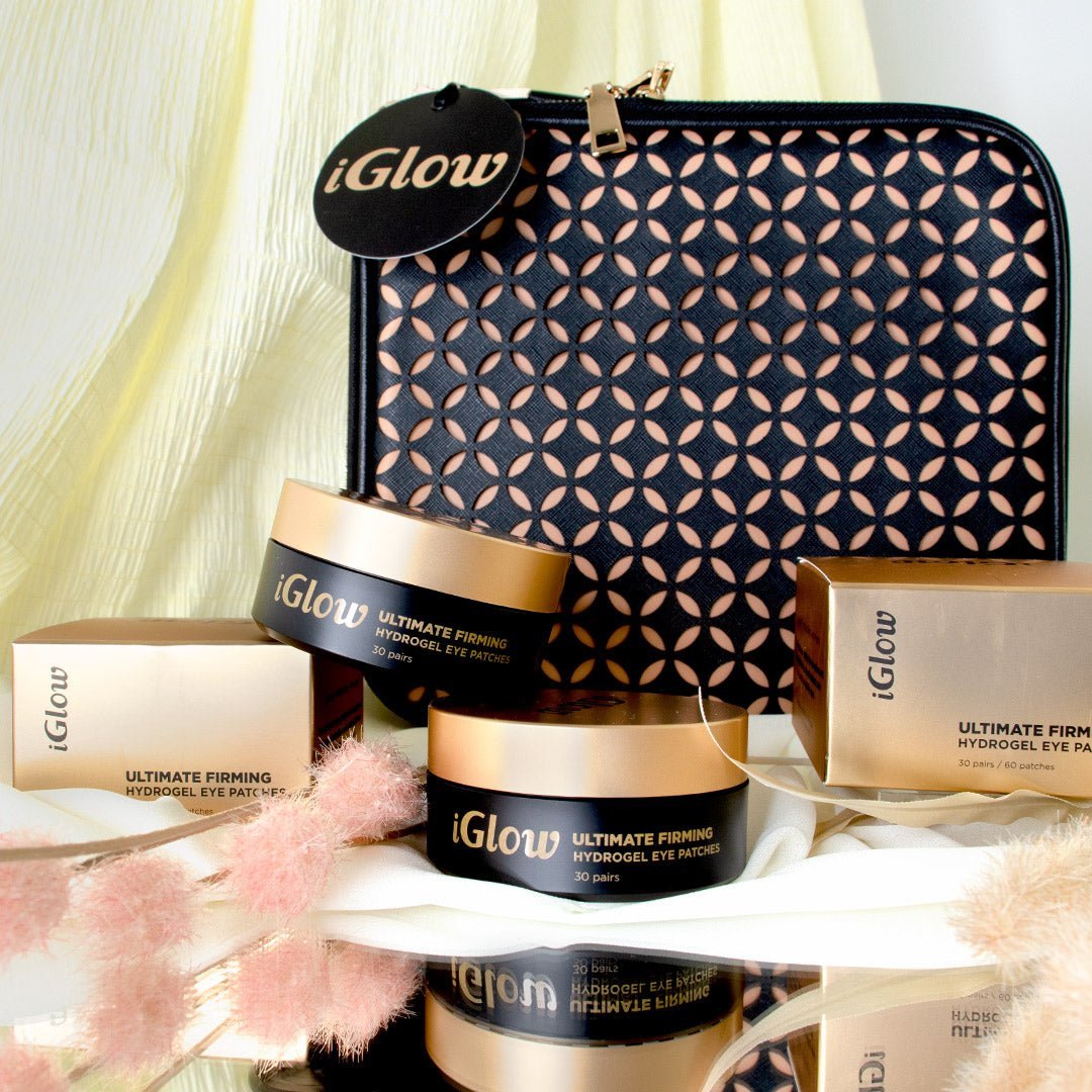 iGlow Big Cosmetic Bag - Black - iGlow Cosmetics