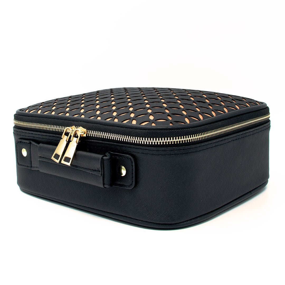 iGlow Big Cosmetic Bag - Black - iGlow Cosmetics