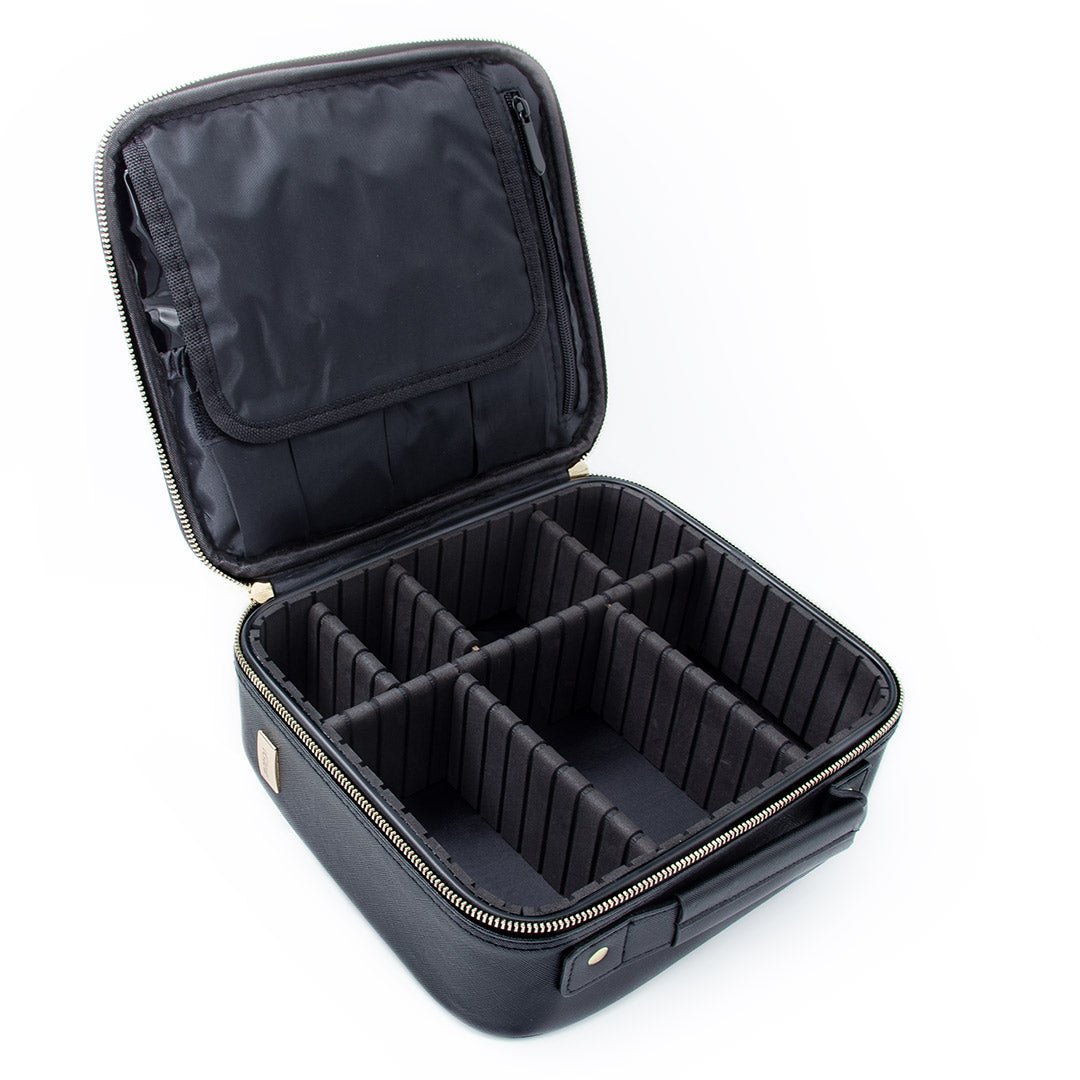 iGlow Big Cosmetic Bag - Black - iGlow Cosmetics