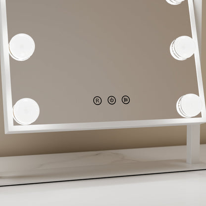 iGlow Makeup Mirror – White - iGlow Cosmetics