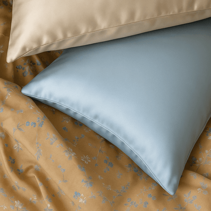iGlow Silk Pillowcase - Blue Pearl - iGlow Cosmetics